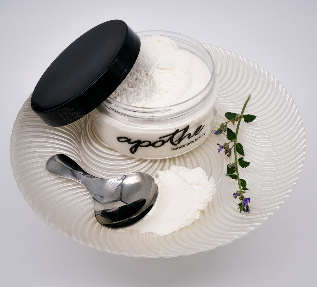 A jar of our luxurious, best-selling body butter featuring mango and shea butters with rich, healing jojoba oil. Ultra-nourishing formula designed to moisturize, soothe and rejuvenate.