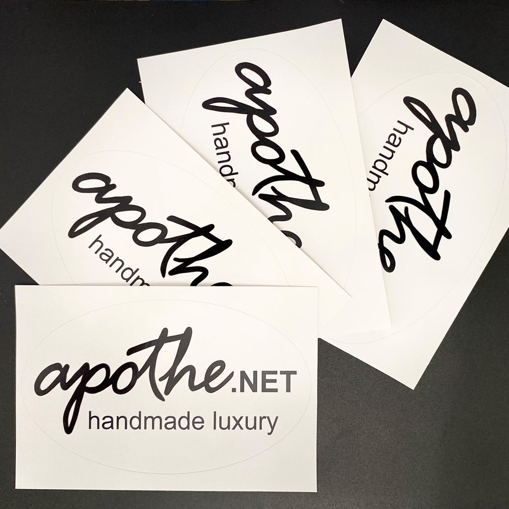 Support Apothe by displaying our 5x3" oval decal on your car or shop window! Completely waterproof yet removable with no residue.  Thank you in advance for your support! 